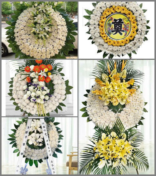 广东汕尾市海丰县黄羌镇陆安村花圈速递